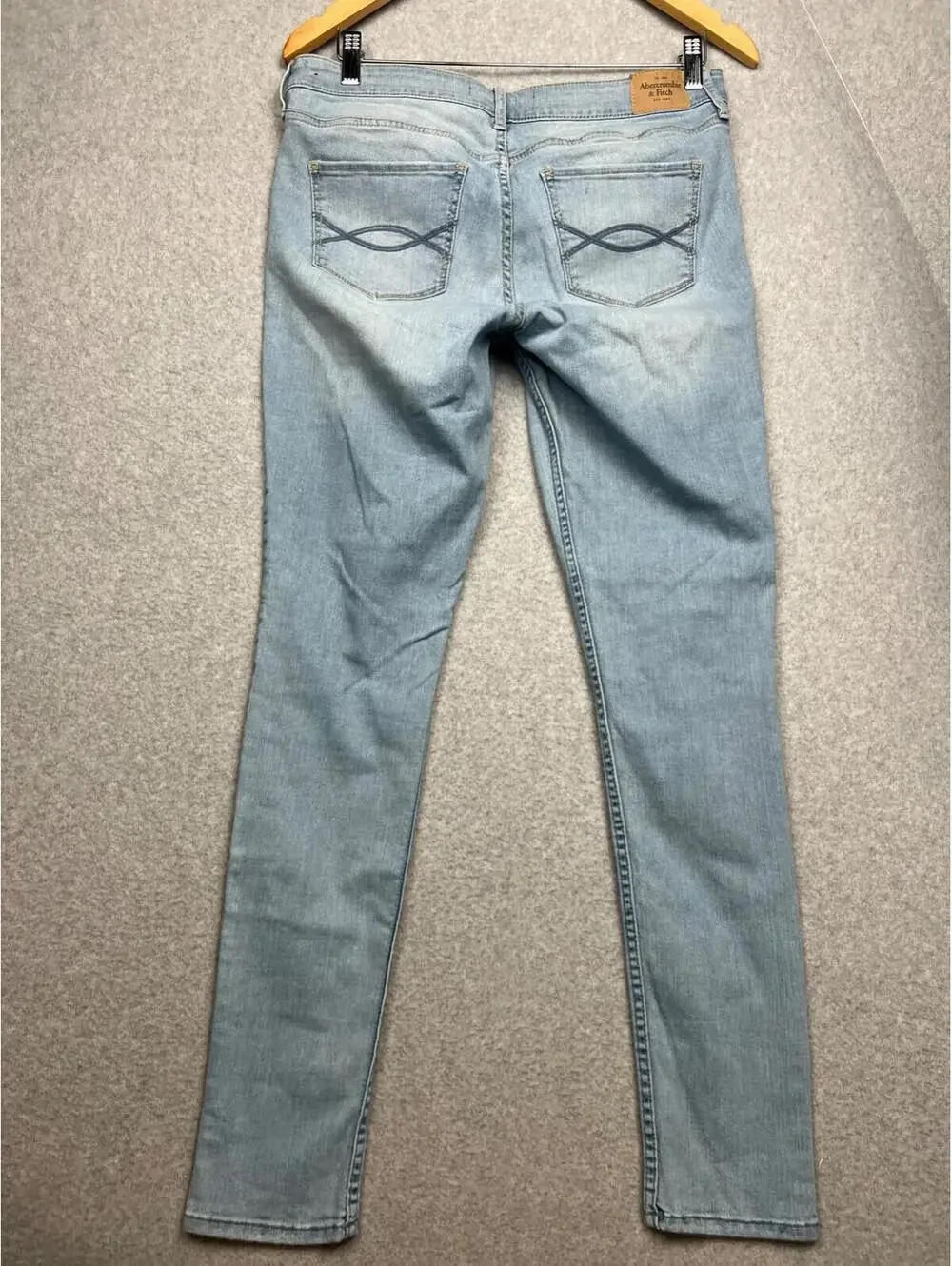 Abercrombie & Fitch Rhinestone Bling EmbellishDistress Jeans Women Size 10R Y2K